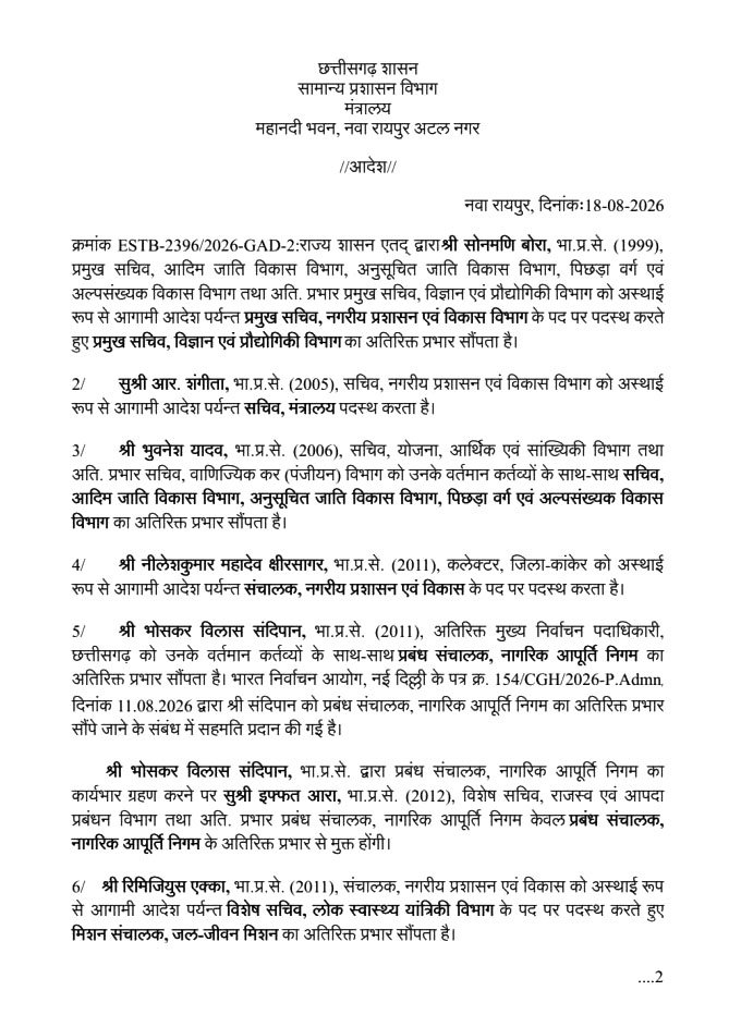 23 IAS अधिकारियों के तबादले