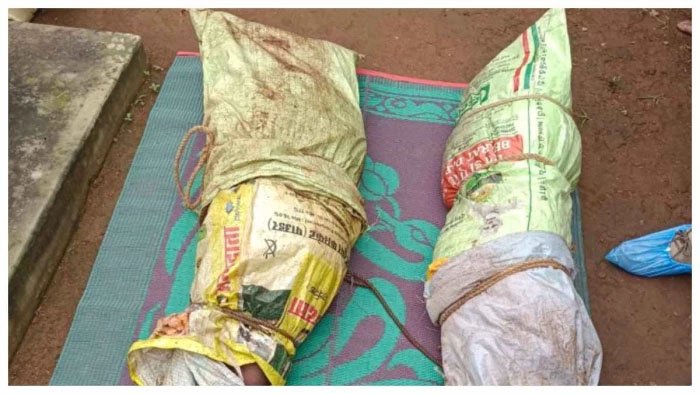 बोरे मिले दंपती के शव