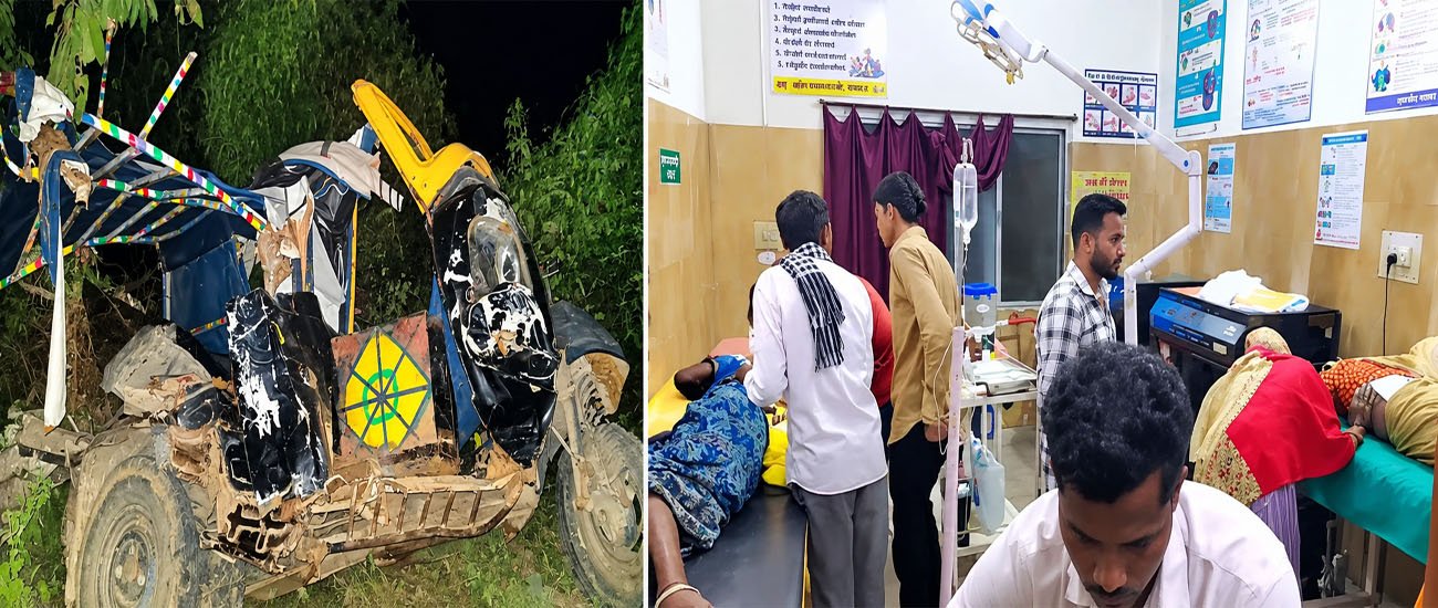 पिकअप ने ऑटो को मारी टक्कर
